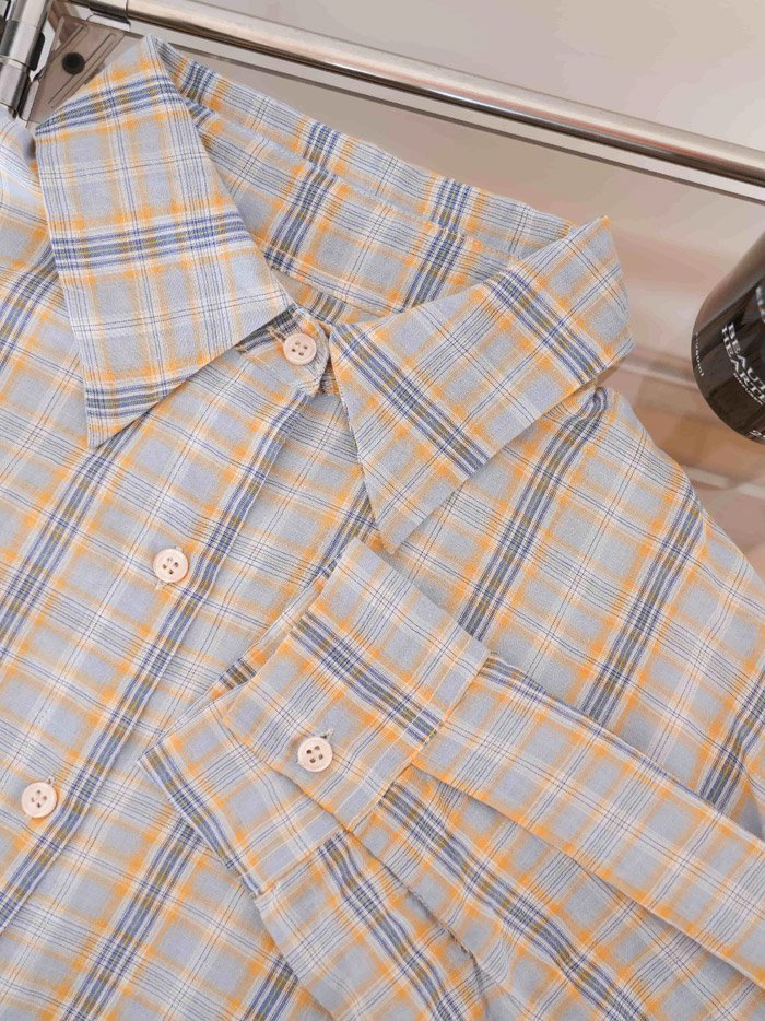 棉質慵懶style格紋襯衫
